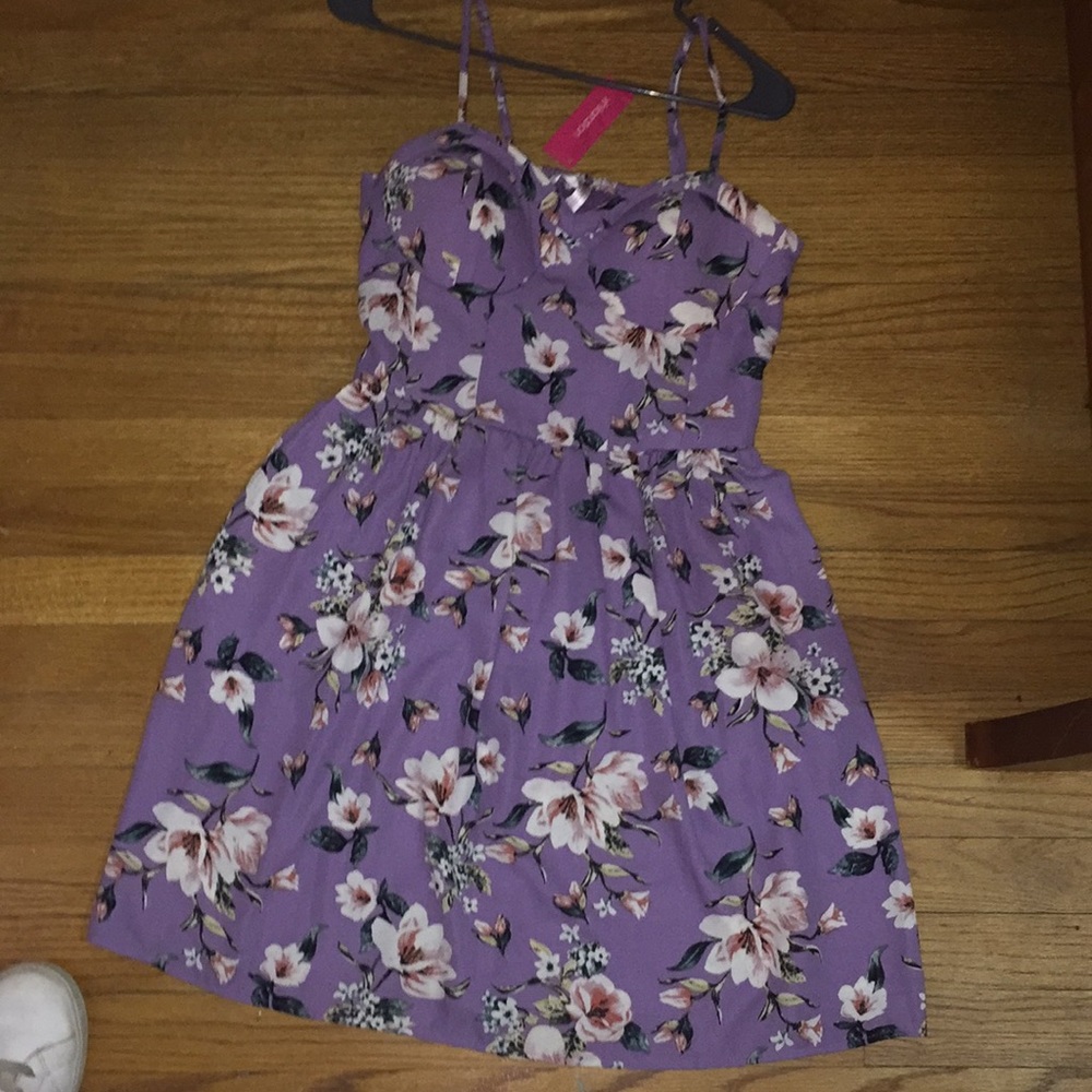 Purple floral dress